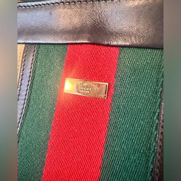 Gucci 💚❤️💃 Sherry Line Web Canvas Bag - Picture 4 of 12